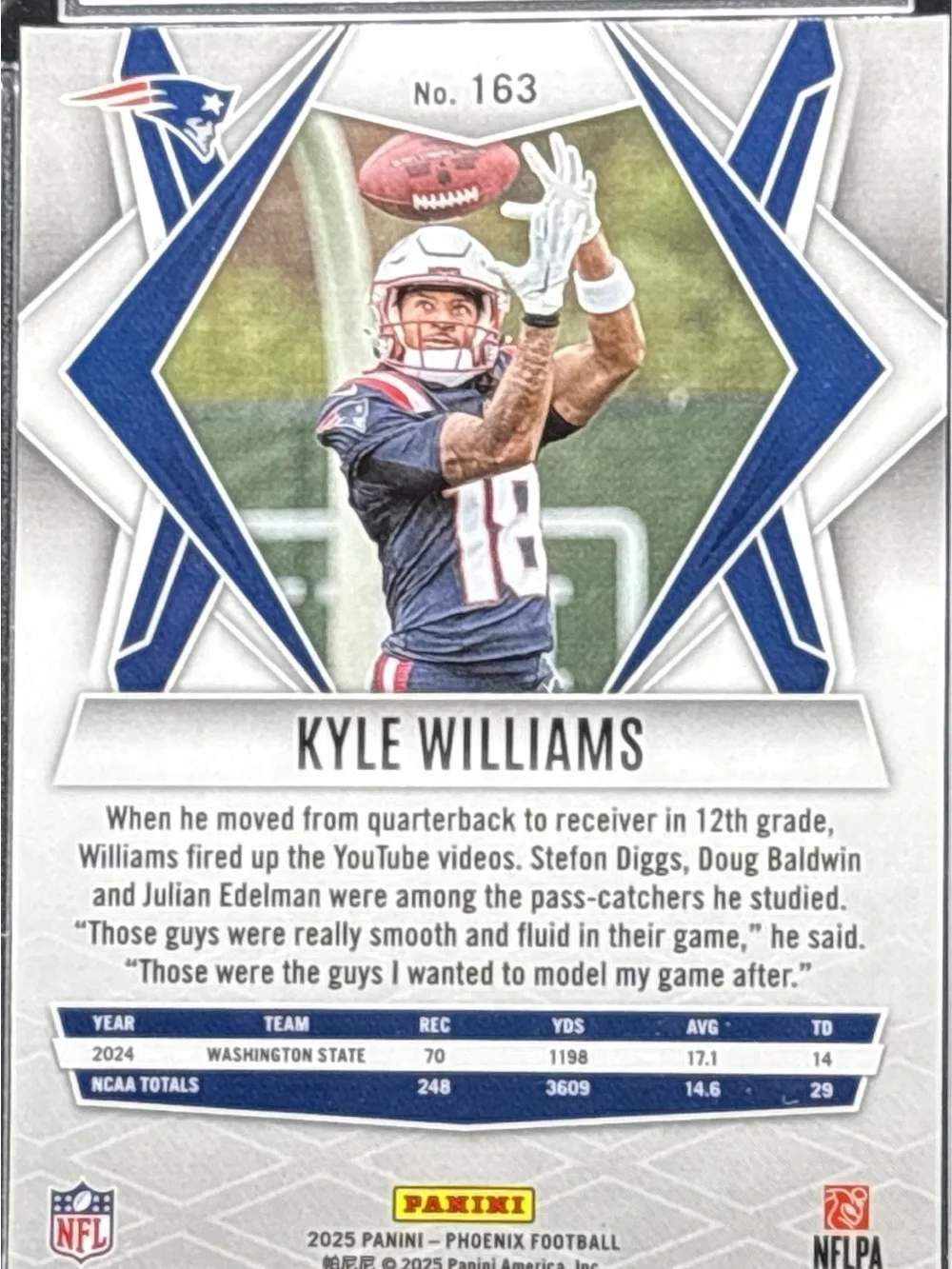 Panini Phoenix Kyle Williams Rookie Football Card